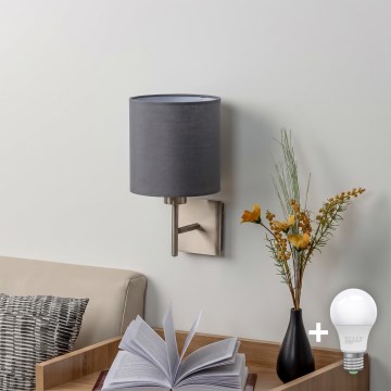 BRILAGI - LED стенен аплик NUBILA 1xE27/60W/230V матов хром/антрацит