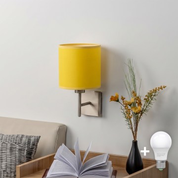BRILAGI - LED стенен аплик NUBILA 1xE27/60W/230V матов хром/жълт