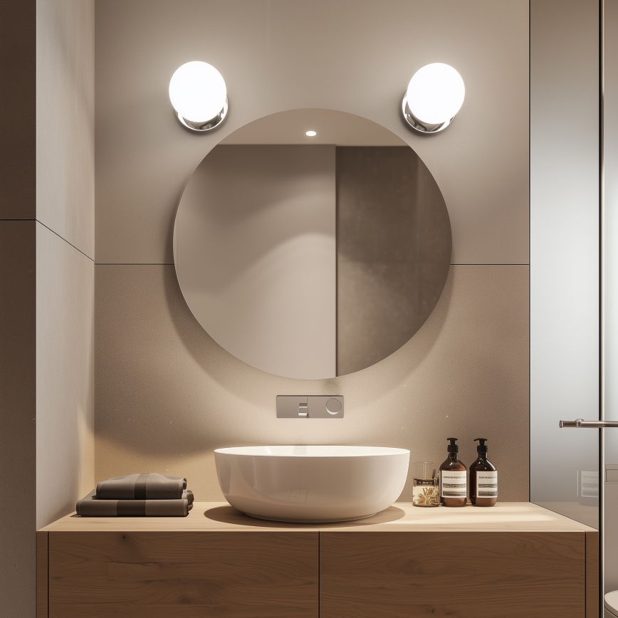 Brilagi - LED стенно осветително тяло за баня BALL LED/6W/230V 3000/4000/6500K IP44 лъскав хром