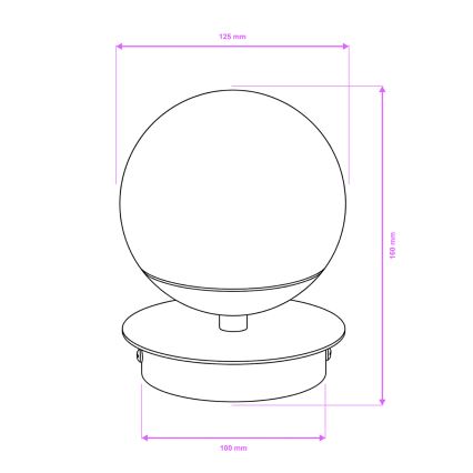 Brilagi - LED стенен аплик за баня BALL LED/6W/230V 3000/4000/6500K IP44 златист