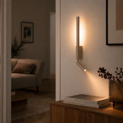 BRILAGI - LED стенен насочваем спот VIXON LED/3W/230V + LED/5W бежово CRI 90