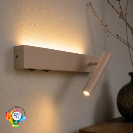BRILAGI - LED стенен насочващ осветител ARLIX LED/3W/230V + LED/7W бежово CRI 90