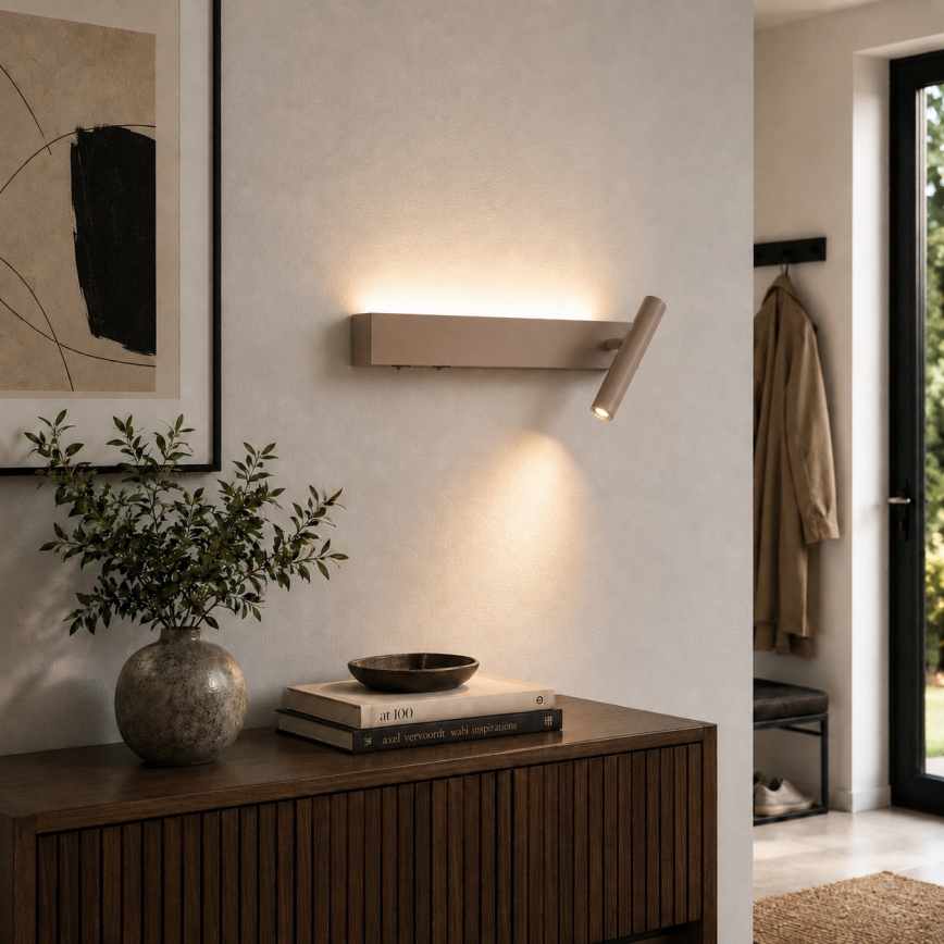BRILAGI - LED стенен насочващ осветител ARLIX LED/3W/230V + LED/7W бежово CRI 90