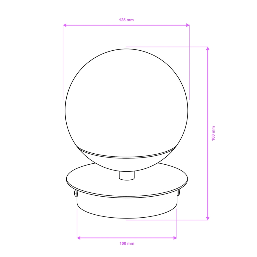 Brilagi - LED стенен осветител за баня BALL LED/6W/230V 3000/4000/6500K IP44 черен