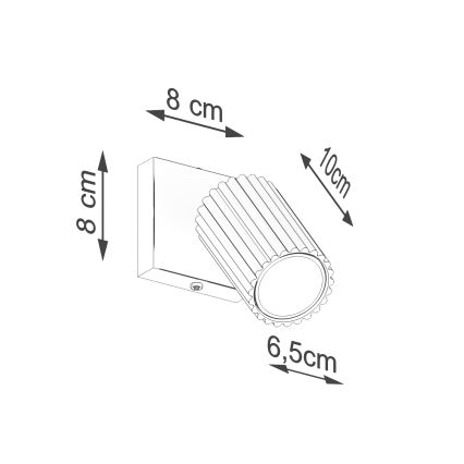 BRILAGI - LED стенен спот CRESTO 1xGU10/10W/230V оранжев