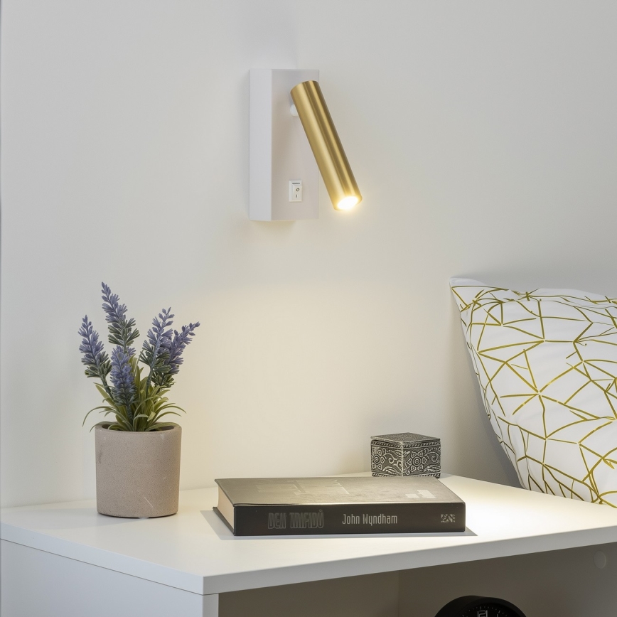 Brilagi - LED Стенен спот MAYA LED/3W/230V 4000K бял/златист