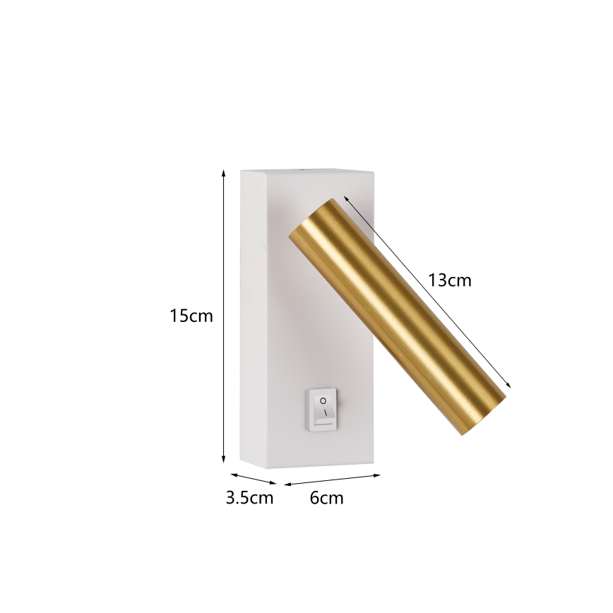 Brilagi - LED Стенен спот MAYA LED/3W/230V 4000K бял/златист