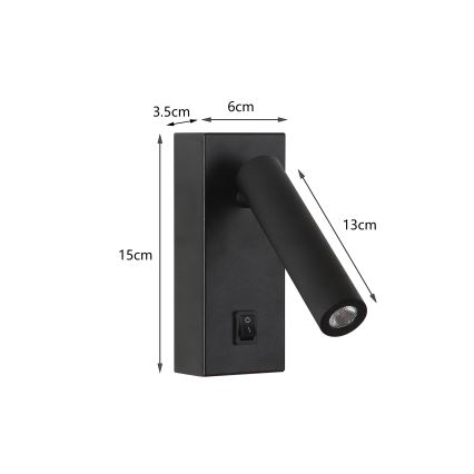 Brilagi - LED Стенен спот MAYA LED/3W/230V 4000K черен