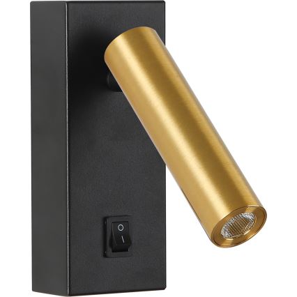 Brilagi - LED Стенен спот MAYA LED/3W/230V 4000K черен/златист