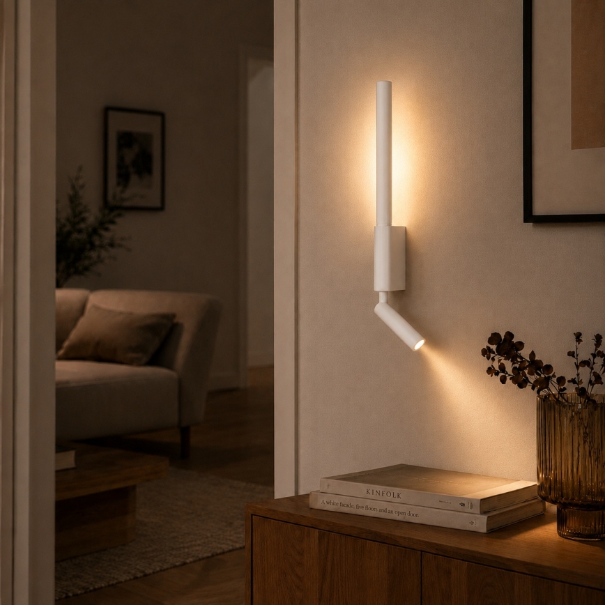 Brilagi - LED стенен спот VIXON LED/3W/230V + LED/5W бял CRI 90