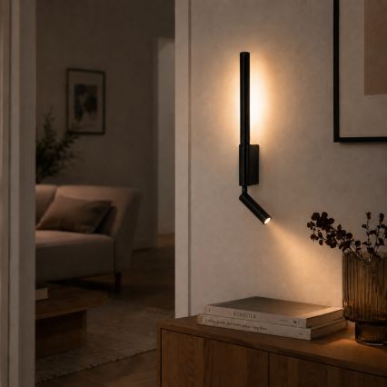 BRILAGI - LED стенен точков аплик VIXON, LED/3W/230V + LED/5W, черен, CRI 90