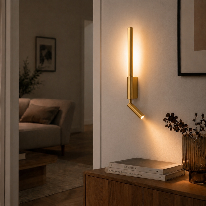 Brilagi - LED стенен точков аплик VIXON LED/3W/230V + LED/5W златист CRI 90