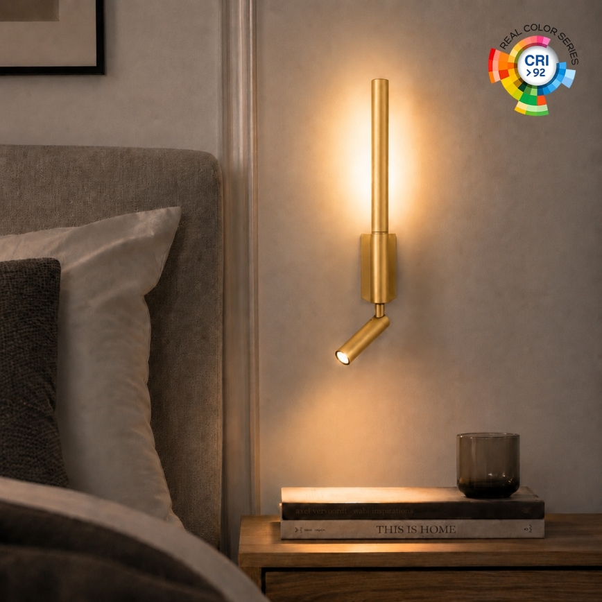 Brilagi - LED стенен точков аплик VIXON LED/3W/230V + LED/5W златист CRI 90