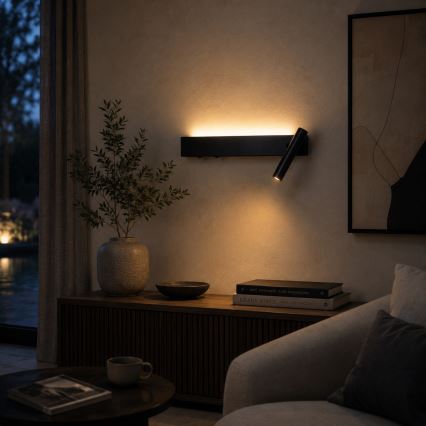 Brilagi - LED стенен точков осветител ARLIX LED/3W/230V + LED/7W черен CRI 90