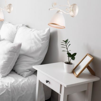 Brilagi - LED стенна лампа ANTICO 1xE27/60W/230V бяла патина