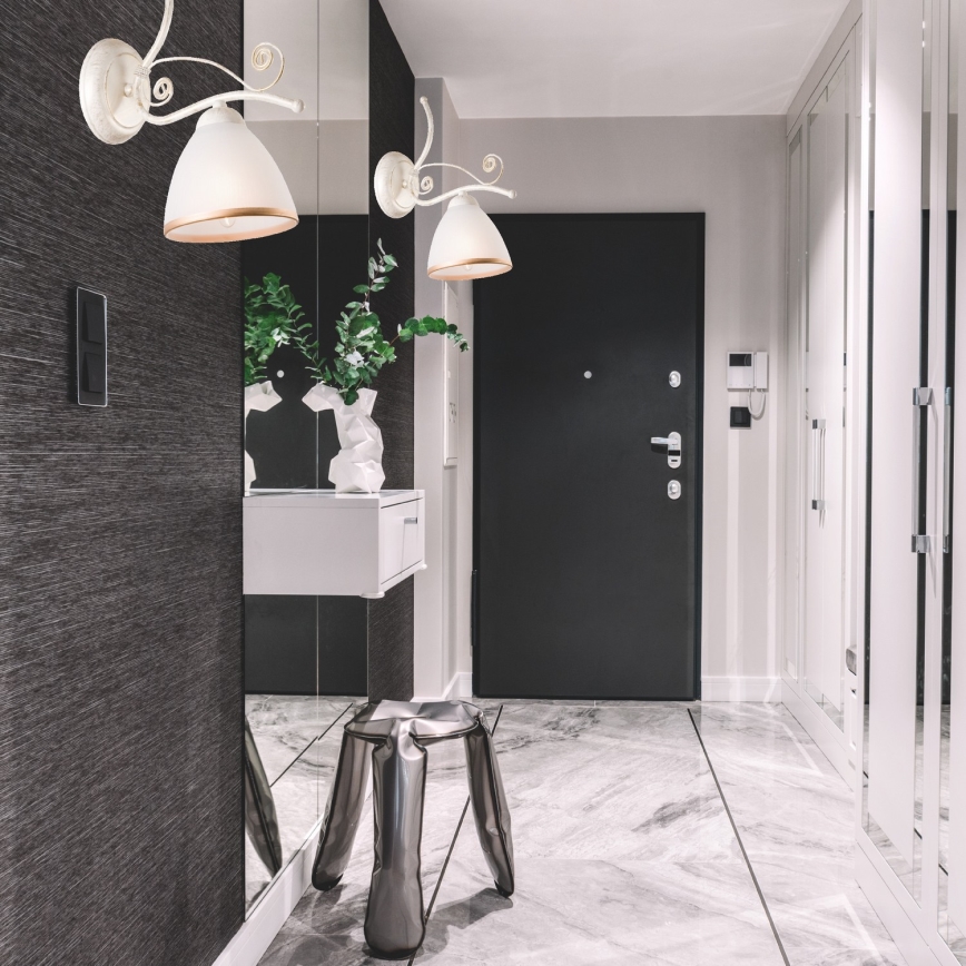 Brilagi - LED стенна лампа ANTICO 1xE27/60W/230V бяла патина