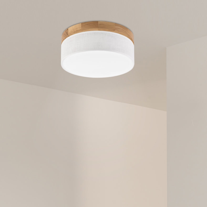 Brilagi - LED Стенна лампа BELLADONNA LED/20W/230V Ø 30 см бяла/дъб