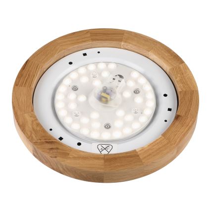 Brilagi - LED Стенна лампа BELLADONNA LED/20W/230V Ø 30 см бяла/дъб