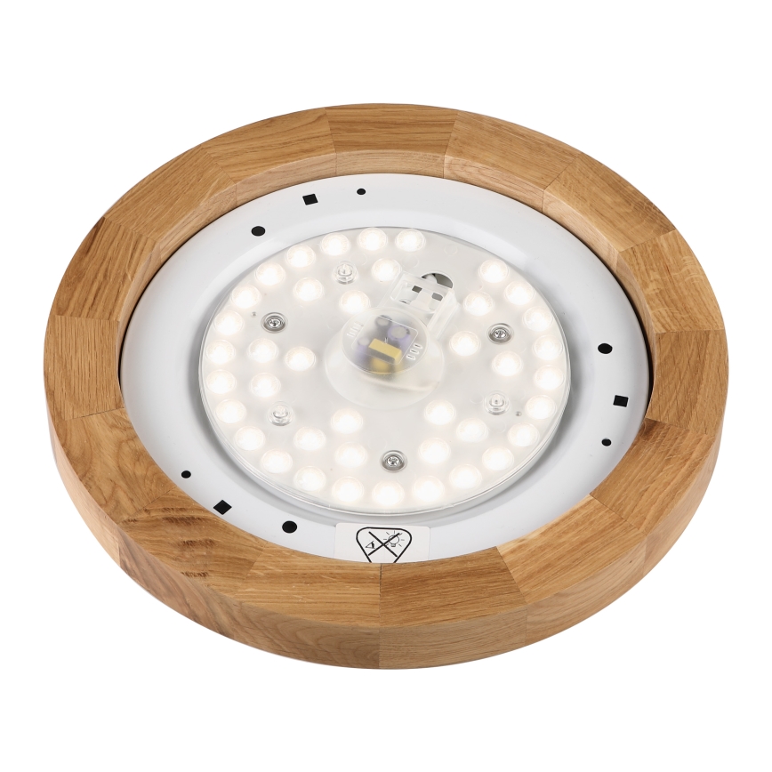 Brilagi - LED Стенна лампа BELLADONNA LED/20W/230V Ø 30 см бяла/дъб