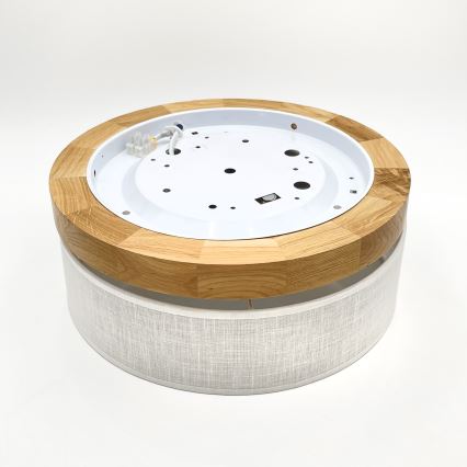 Brilagi - LED Стенна лампа BELLADONNA LED/20W/230V Ø 30 см бяла/дъб