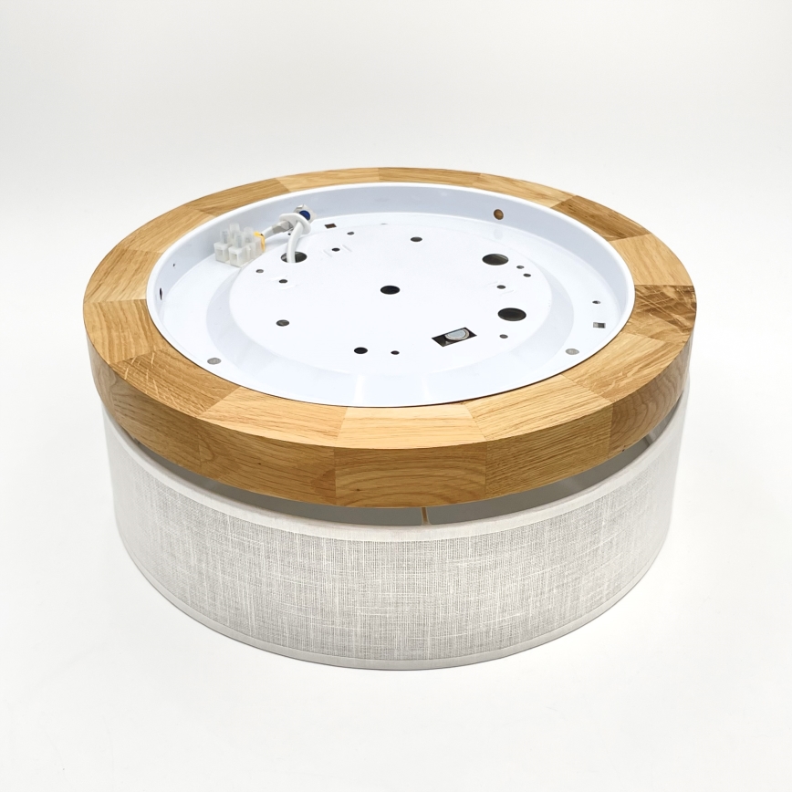Brilagi - LED Стенна лампа BELLADONNA LED/20W/230V Ø 30 см бяла/дъб
