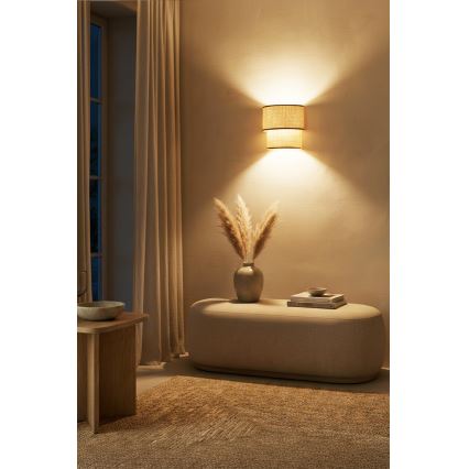 Brilagi - LED стенна лампа BOHO ECO 1xE27/10W/230V бежова