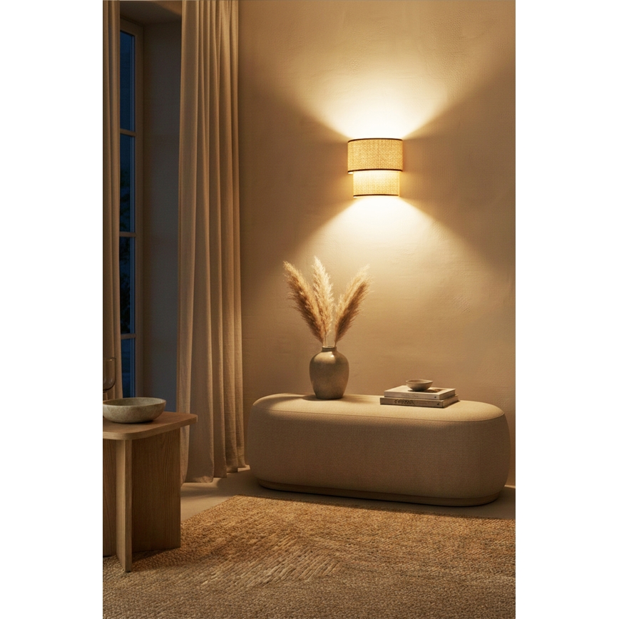 Brilagi - LED стенна лампа BOHO ECO 1xE27/10W/230V бежова