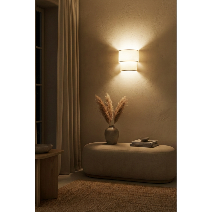Brilagi - LED стенна лампа BOHO ECO 1xE27/10W/230V кремава