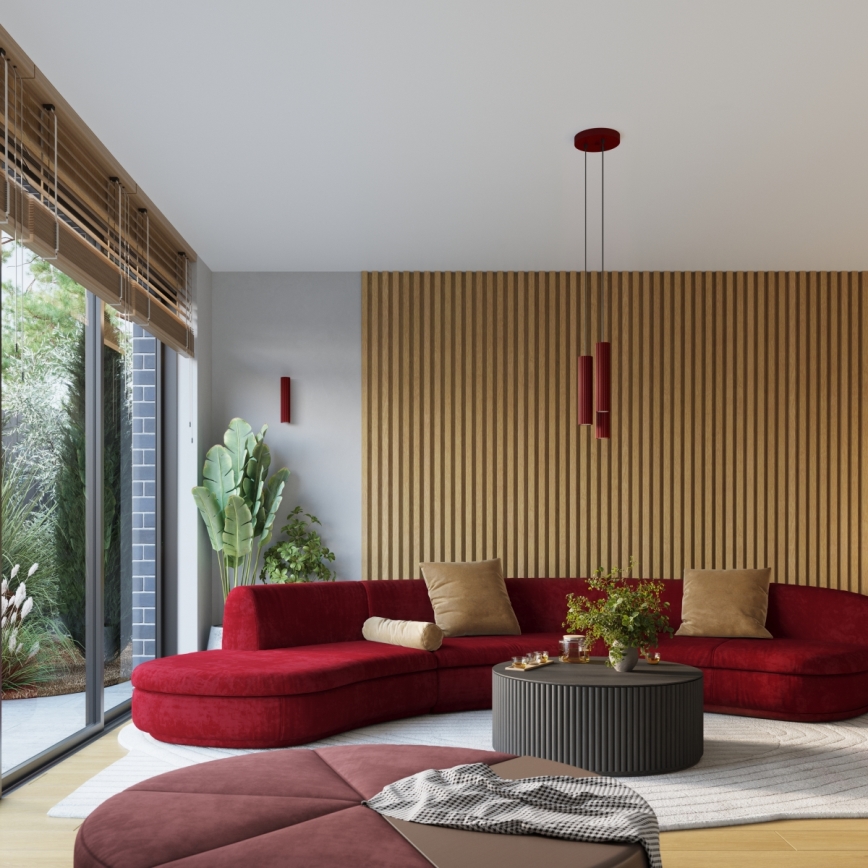 Brilagi - LED стенна лампа CRESTO 2xGU10/10W/230V 20 cm бордо