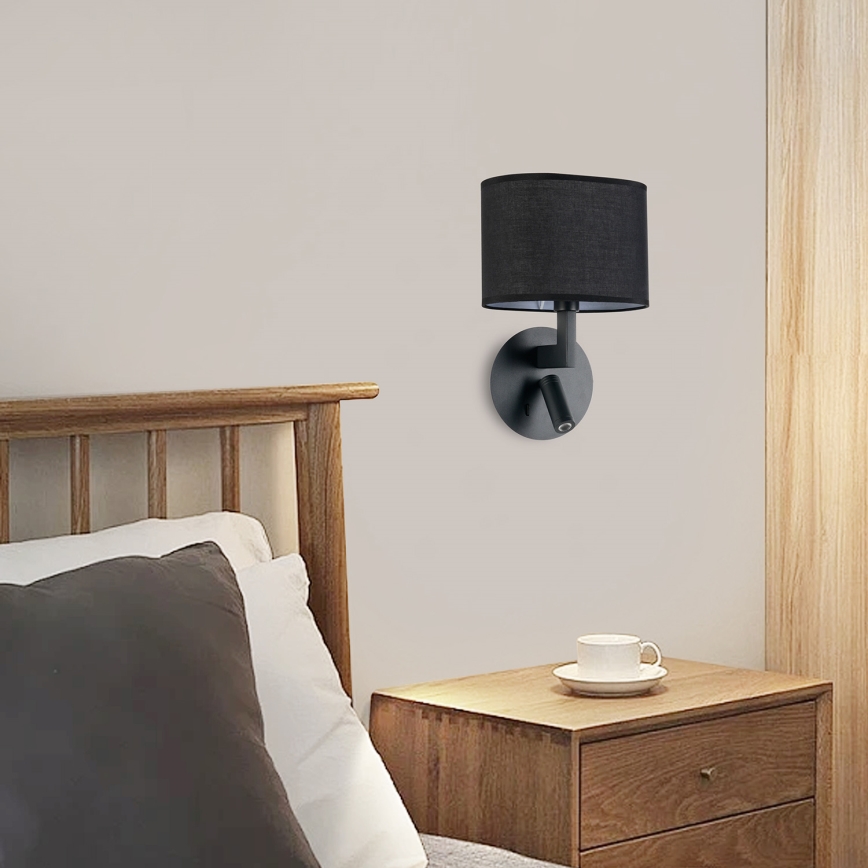 Brilagi - LED стенна лампа DAYA 1xE14/40W/230V + LED/3W черна