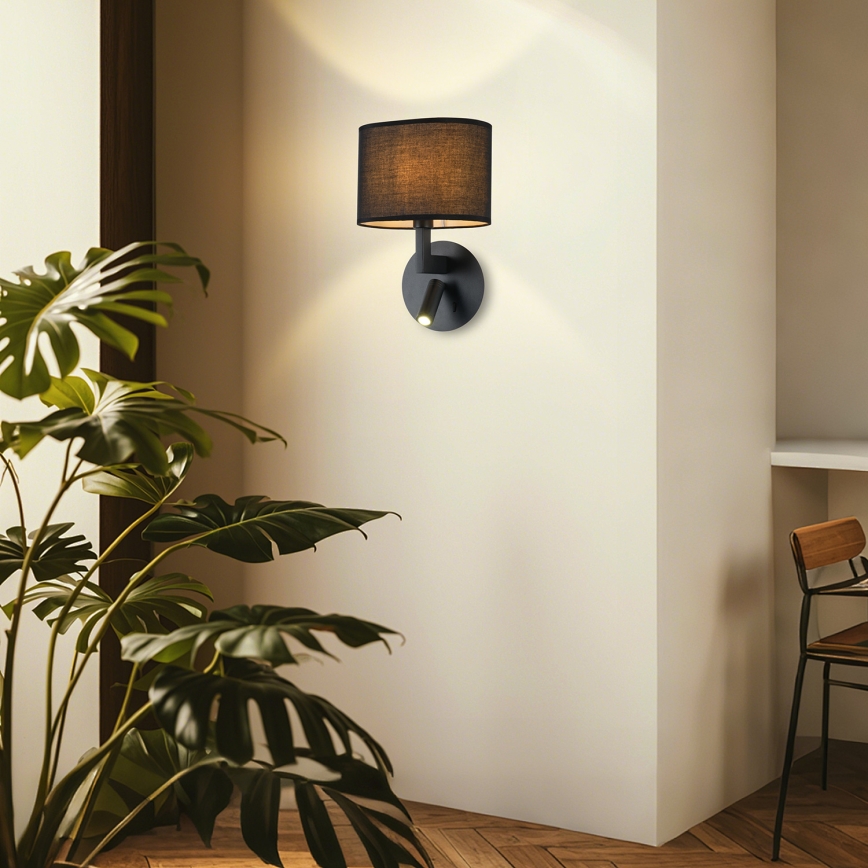 Brilagi - LED стенна лампа DAYA 1xE14/40W/230V + LED/3W черна