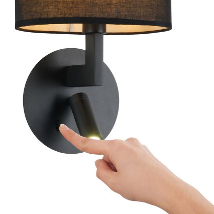 Brilagi - LED стенна лампа DAYA 1xE14/40W/230V + LED/3W черна