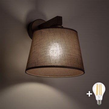 BRILAGI - LED стенна лампа LATTE 1xE27/15W/230V бор/кафяв