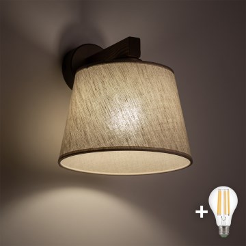 BRILAGI - LED стенна лампа LATTE 1xE27/15W/230V борова/бежова