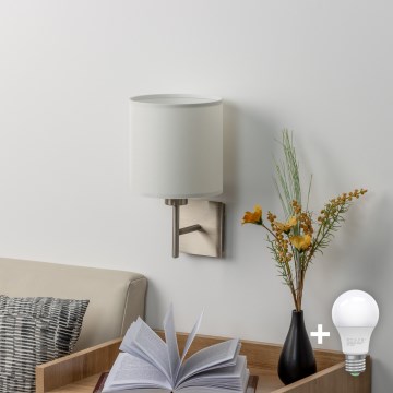 BRILAGI - LED стенна лампа NUBILA 1xE27/60W/230V матов хром/бял