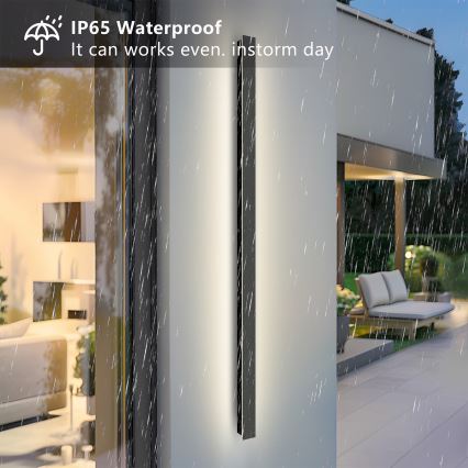 Brilagi - LED външно стенно осветително тяло LINEAR LED/32W/230V 4000K IP65 140 cm черно CRI 90