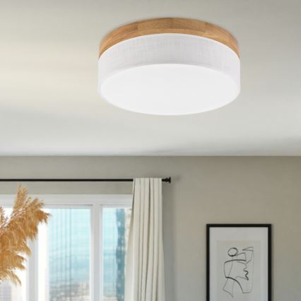 Brilagi - LED Стенно осветително тяло BELLADONNA LED/36W/230V Ø 40 см бяла/дъб