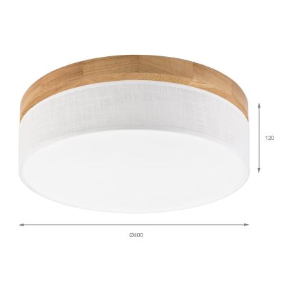 Brilagi - LED Стенно осветително тяло BELLADONNA LED/36W/230V Ø 40 см бяла/дъб