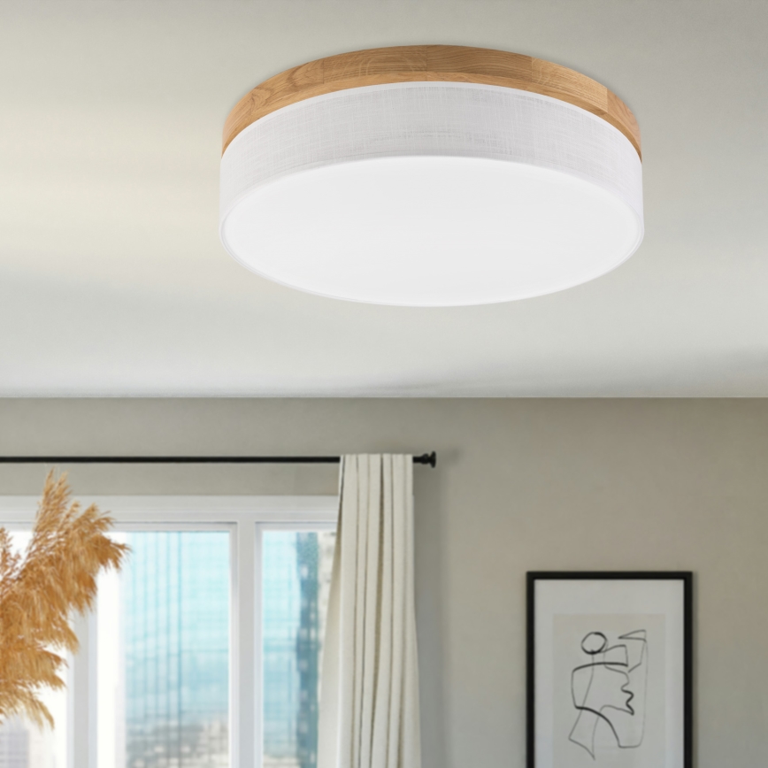 Brilagi - LED Стенно осветително тяло BELLADONNA LED/36W/230V Ø 50 см бяла/дъб