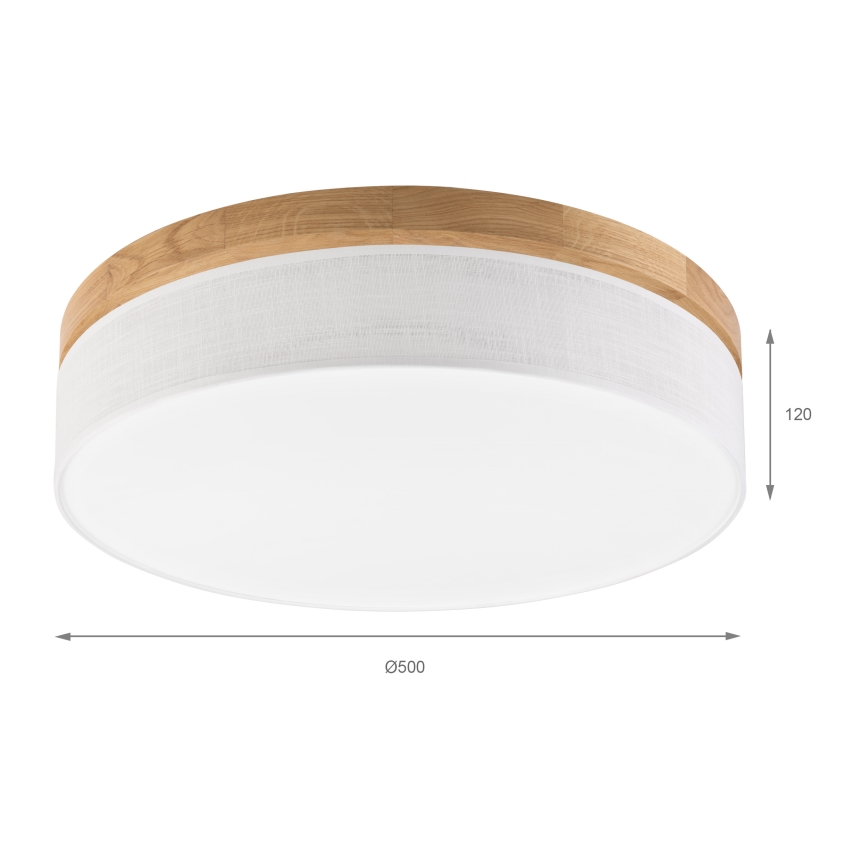 Brilagi - LED Стенно осветително тяло BELLADONNA LED/36W/230V Ø 50 см бяла/дъб