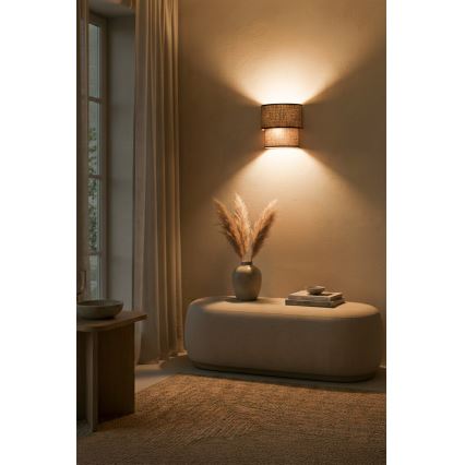 Brilagi - LED стенно осветително тяло BOHO ECO 1xE27/10W/230V кафяво