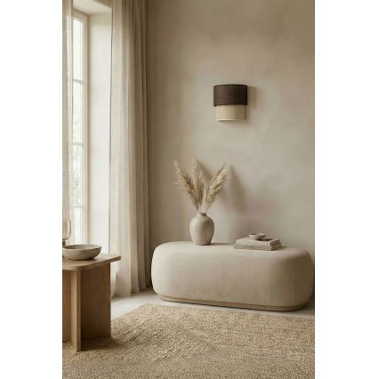 Brilagi - LED стенно осветително тяло BOHO ECO 1xE27/10W/230V кафяво/кремаво