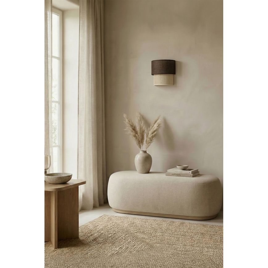 Brilagi - LED стенно осветително тяло BOHO ECO 1xE27/10W/230V кафяво/кремаво