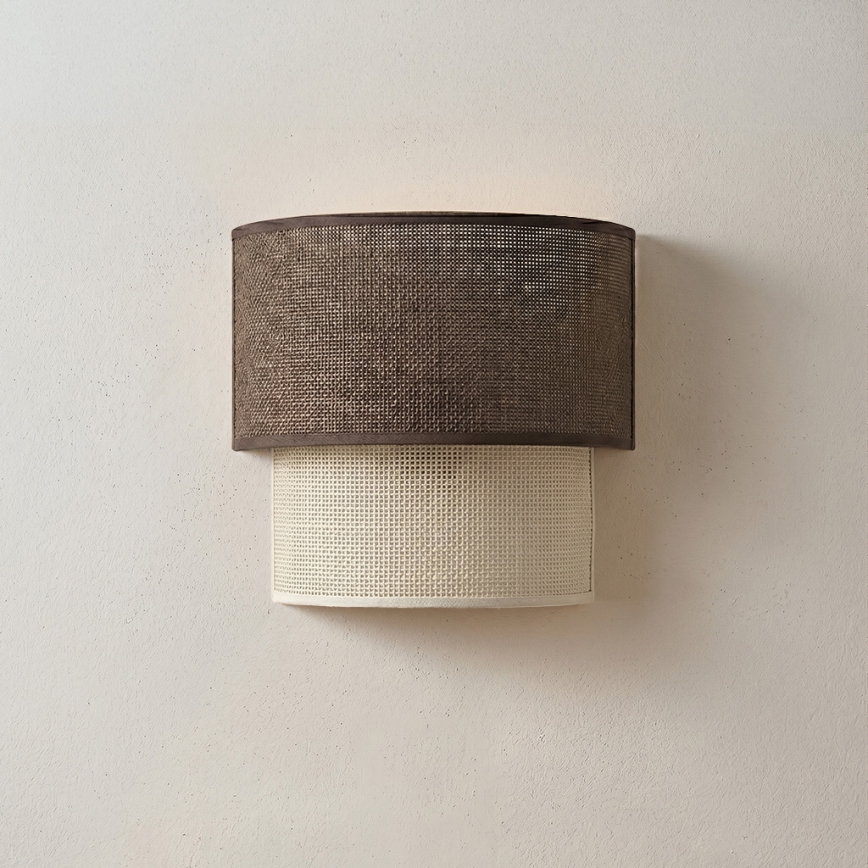 Brilagi - LED стенно осветително тяло BOHO ECO 1xE27/10W/230V кафяво/кремаво