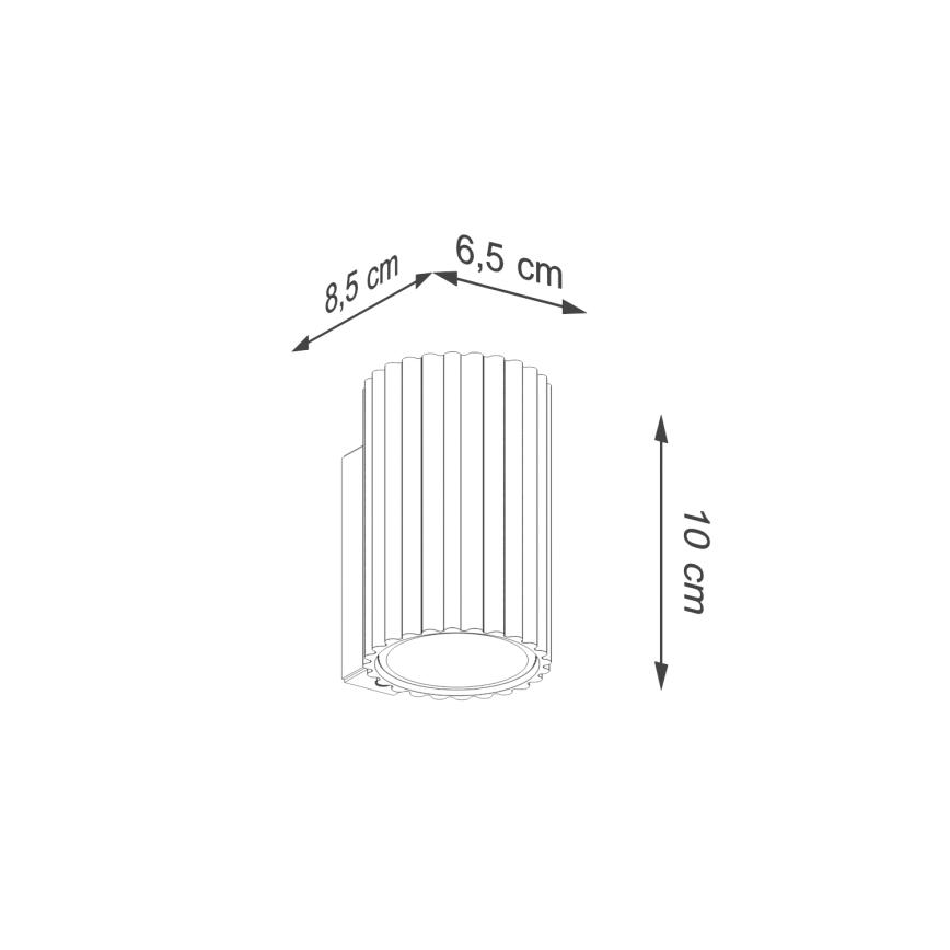 BRILAGI - LED стенно осветително тяло CRESTO 1xGU10/10W/230V 10 см оранжево