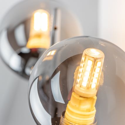 Brilagi - LED стенно осветително тяло MISTEL 3xG9/3W/230V черен хром/опушено стъкло