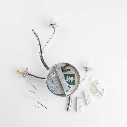 Brilagi - LED стенно осветително тяло MISTEL 3xG9/3W/230V черен хром/опушено стъкло