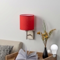BRILAGI - LED стенно осветително тяло NUBILA 1xE27/60W/230V матов хром/червен