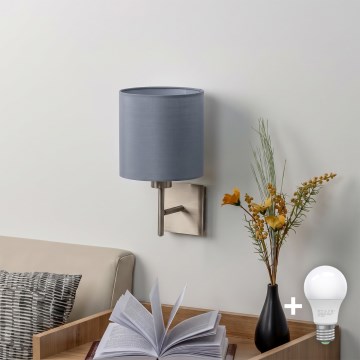 BRILAGI - LED стенно осветително тяло NUBILA 1xE27/60W/230V матов хром/светло сив