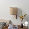 BRILAGI - LED стенно осветително тяло NUBILA 1xE27/60W/230V матов хром/светло кафяво